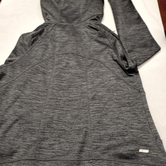 DANSKIN NOW ZIP UP HOODED JACKET CHARCOAL SIZE 1X(16) - Picture 4 of 7